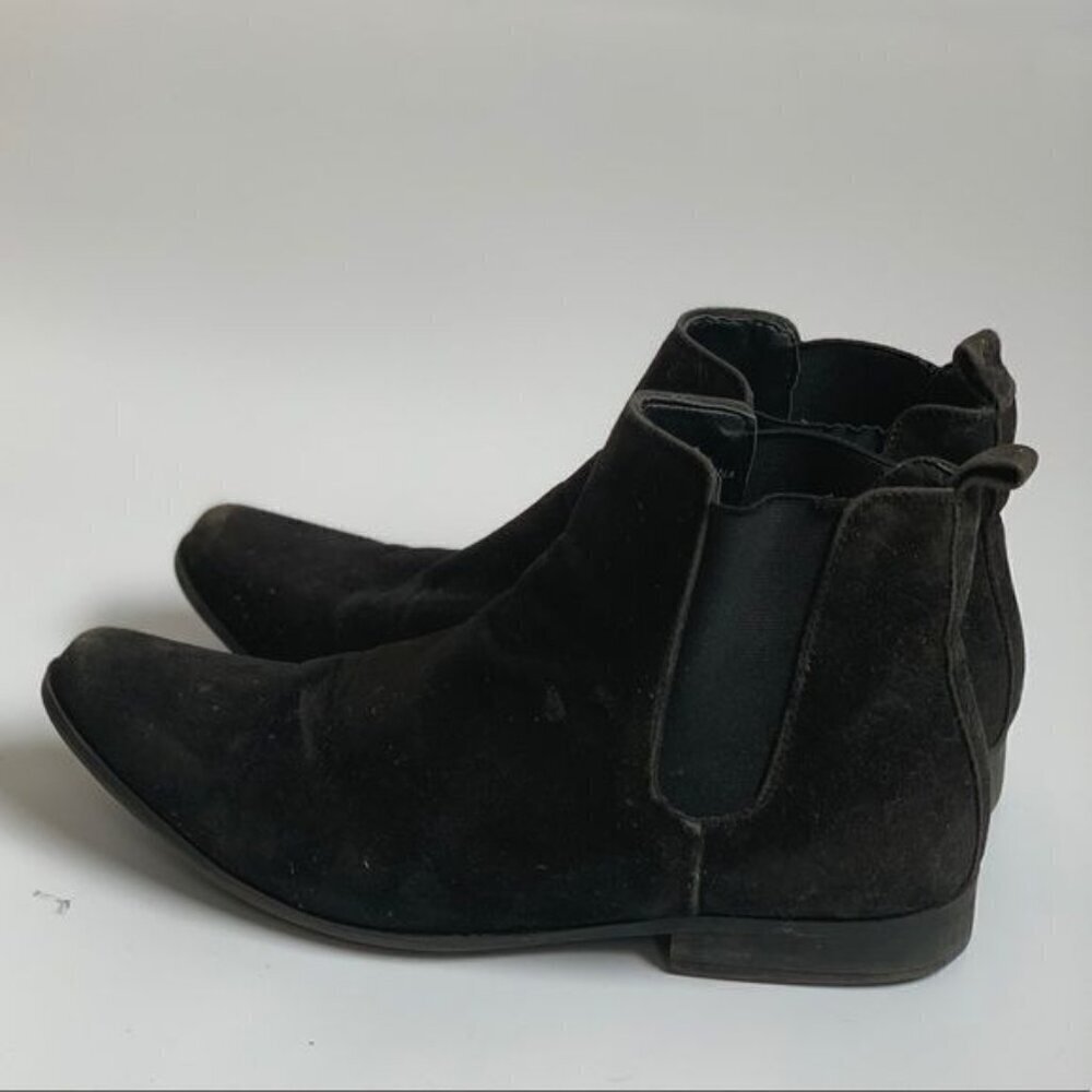 ASOS black suede shoes 10 pullup